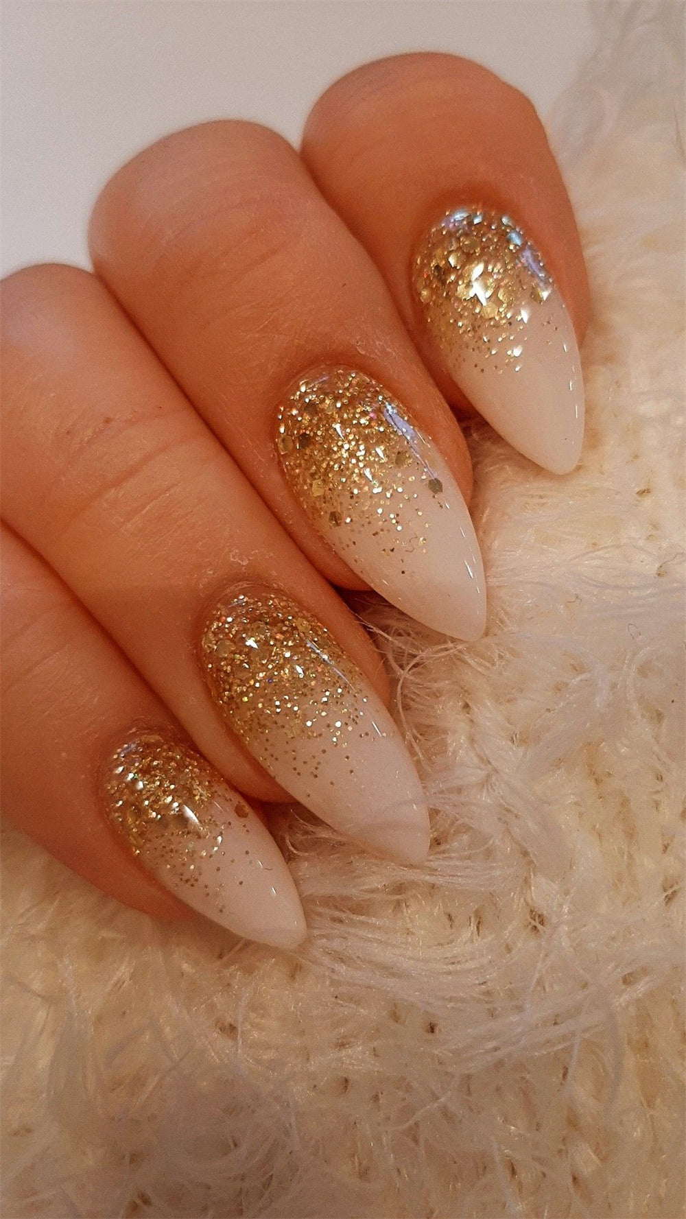 Chic Wedding Nail Ideas with Sparkling Details