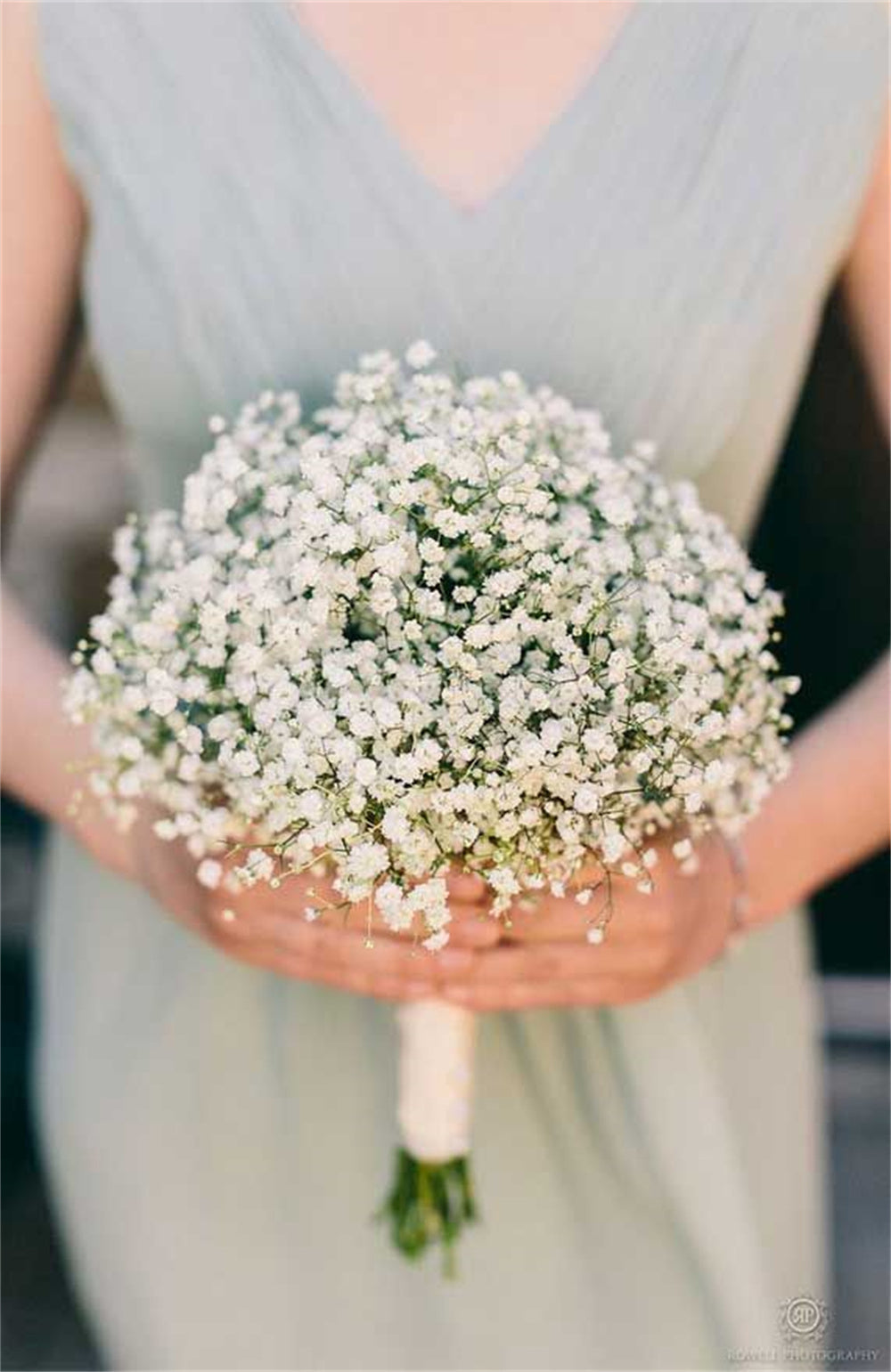 Simple Baby's Breath Wedding Bouquet for Spring Wedding