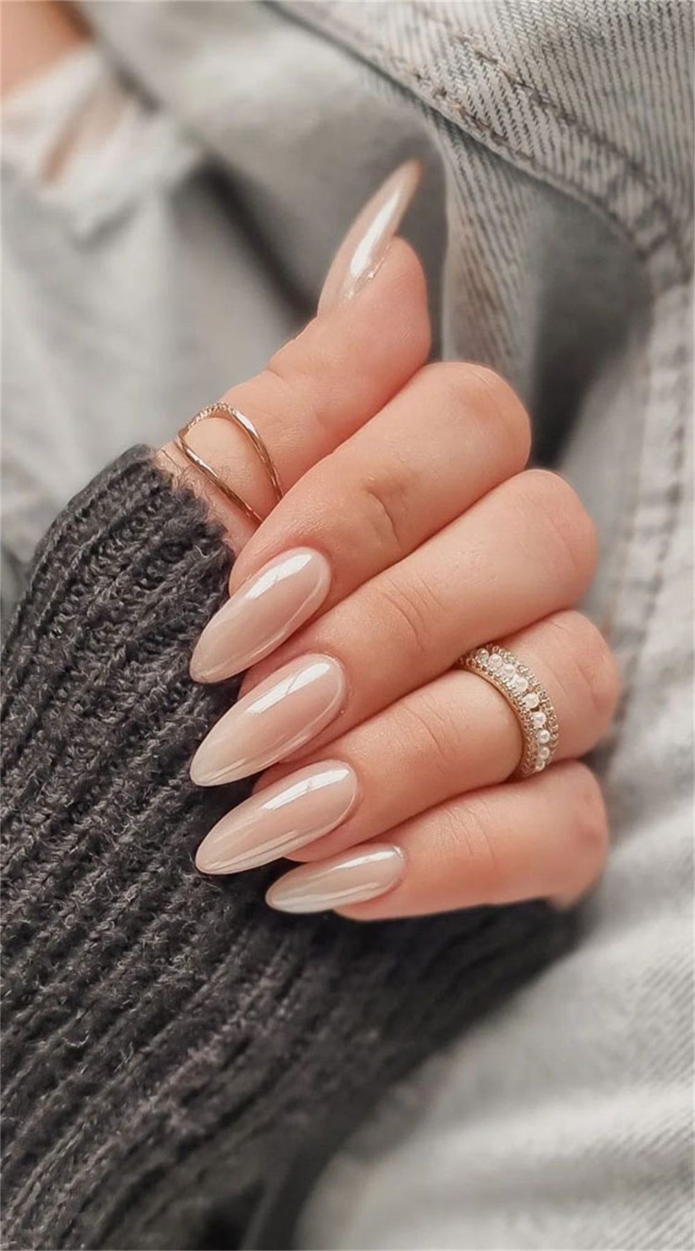 Chic Nude Wedding Nail Ideas