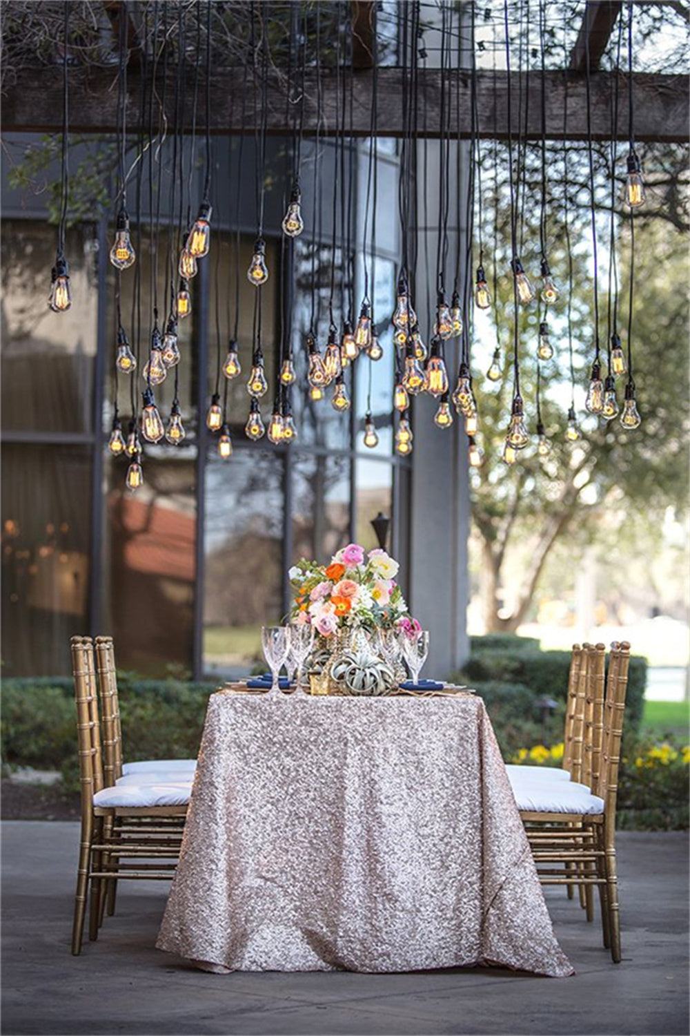 Silver Sequin Wedding Table Decorations Ideas