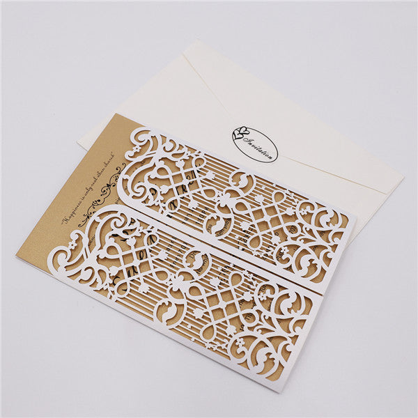 Getting married is like opening a door to a new life. The door design on the wedding invitations is just a symbol.