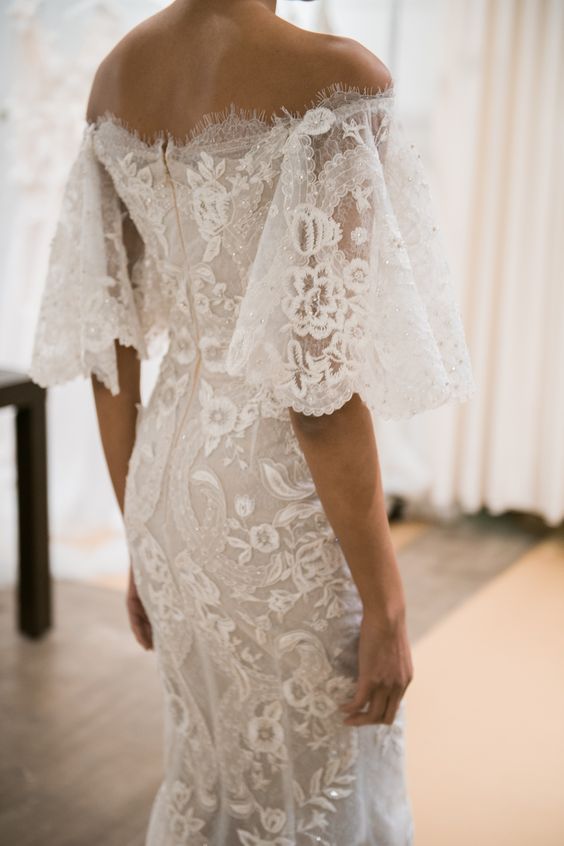 Breath-taking Bell Sleeve Wedding Dresses 