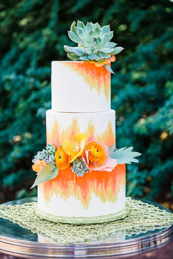 Watercolor Wedding Cakes Your Guests Will Wow