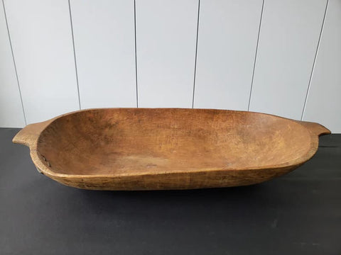 Antique Oval wood Bowl