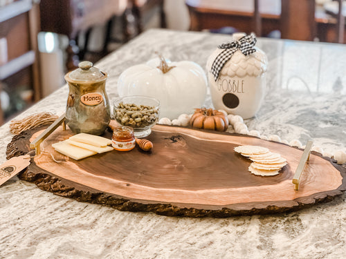 Black Walnut Charcuterie Board Can be used as a centerpiece