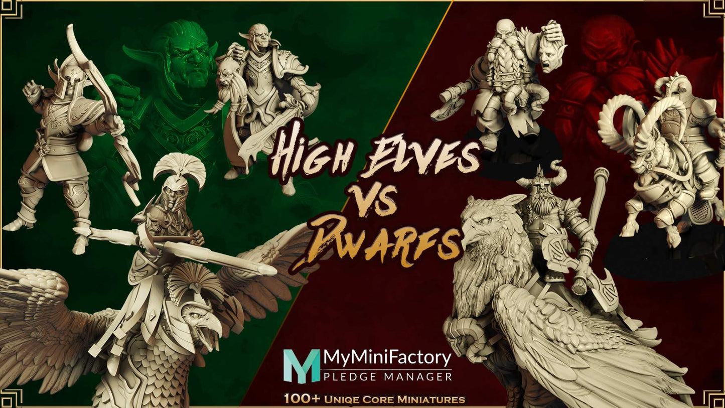Elfen Speer Schleuder High Elves vs Dwarves The Master Forge DnD RPG Tabletop