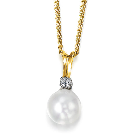 0.05 carats Sparkling Pearl Pendant