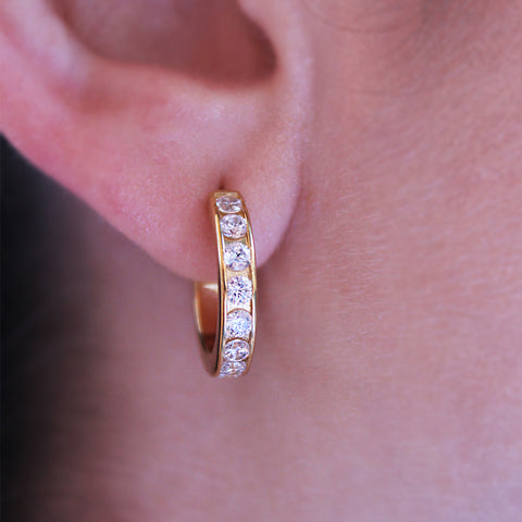 Tru-Diamonds Coco hoop earrings