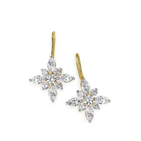 Tru-Diamonds Floral Posey Earrings