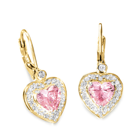 Pink Captivated Hearts Earrings
