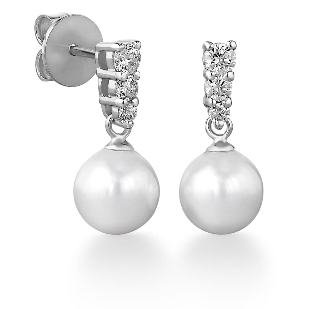 trilogy pearl earrings