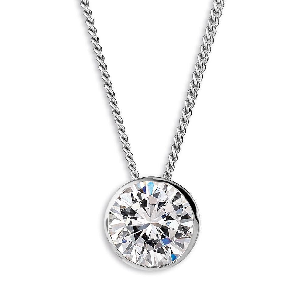 Floating Diamond Bezel Necklace – Vivien Frank Designs