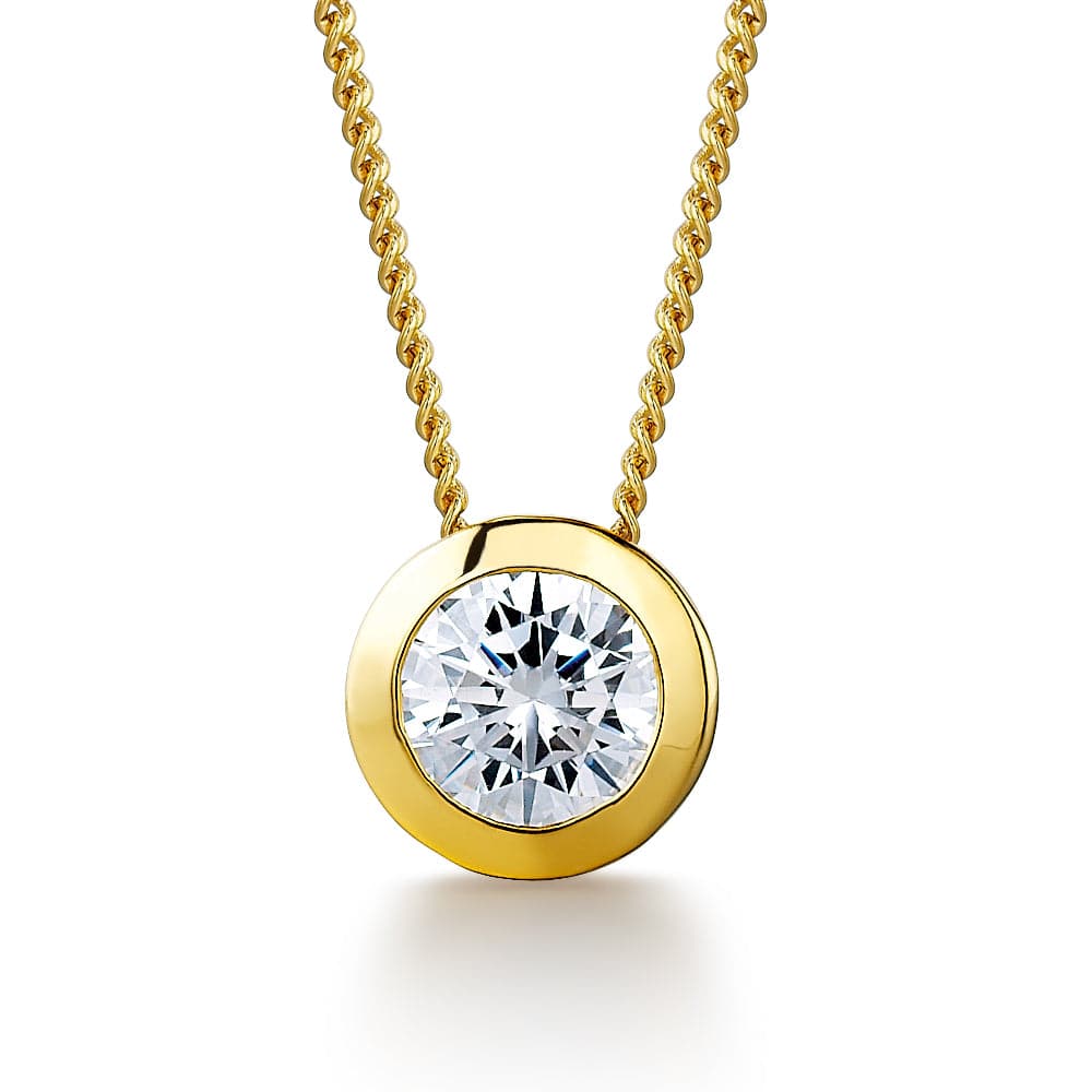 Diamond Bezel Necklace – Lindsey Leigh Jewelry