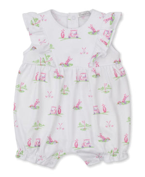 Kissy Kissy Fairway Foursome Pink Short Playsuit - Wiregrass Designs