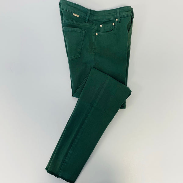 Tractr Jeans Mona- High Rise- Dark Green – Wiregrass Designs