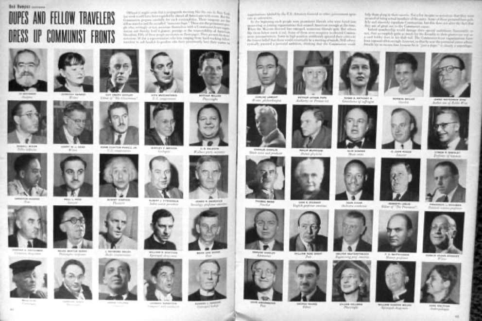 LIFE Magazine spread: 50 suspected communists, vol. 26, No. 14, pp.39-43, April 4, 1949