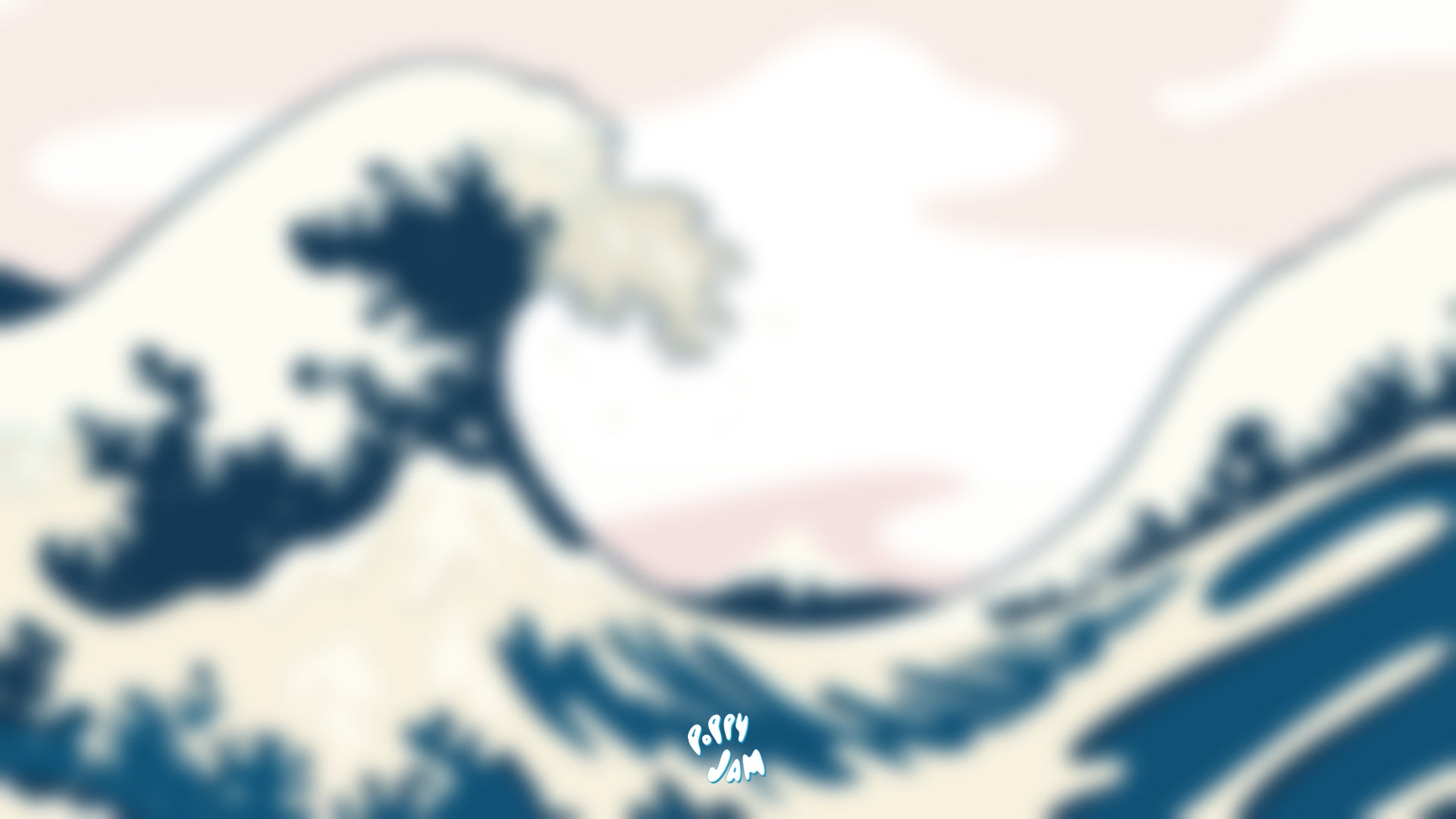 Great Wave of Kanagawa Reproduction Poppyjam Wallpaper