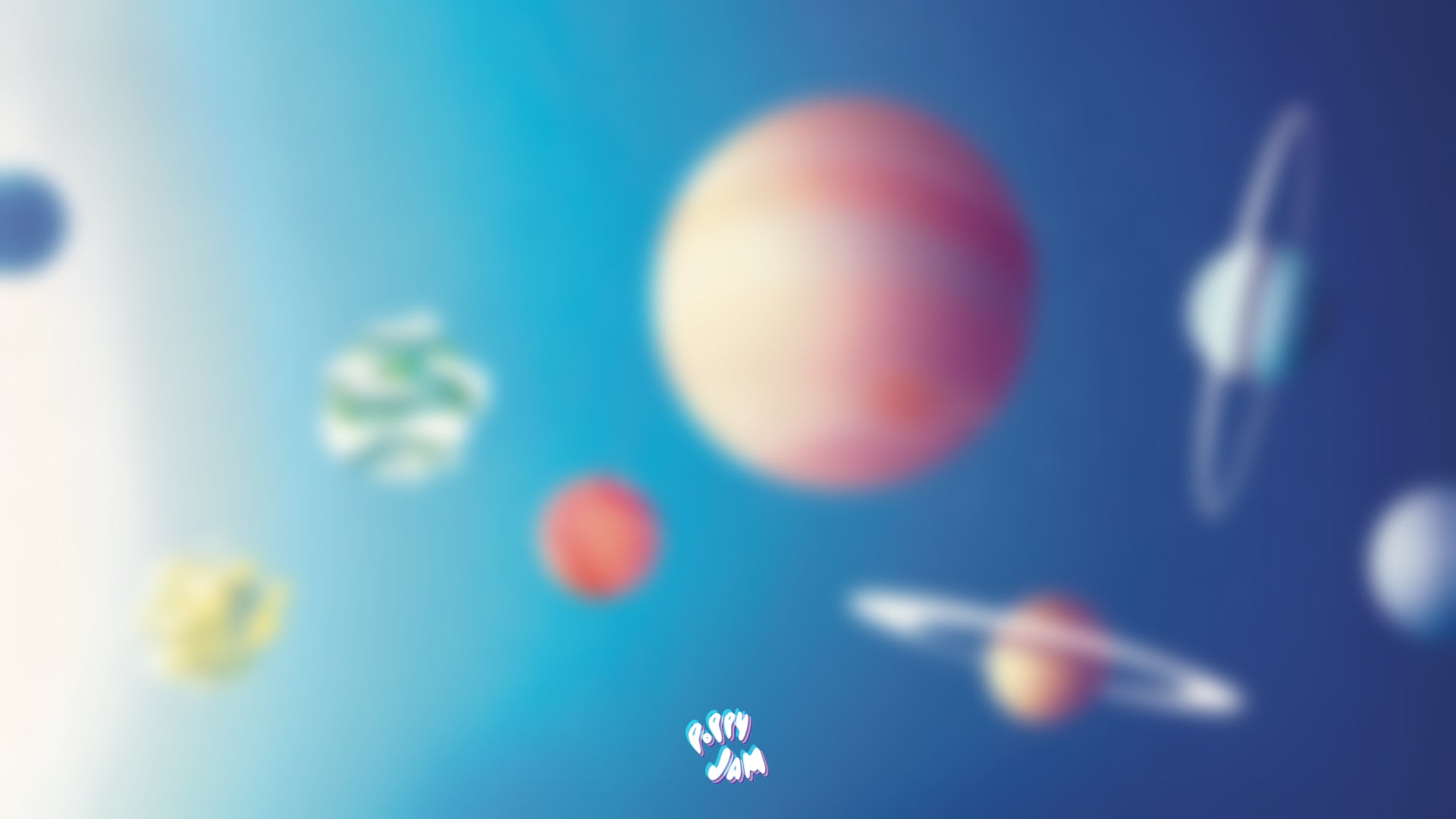 Our Solar System with all planets plus Pluto Poppyjam Wallpaper