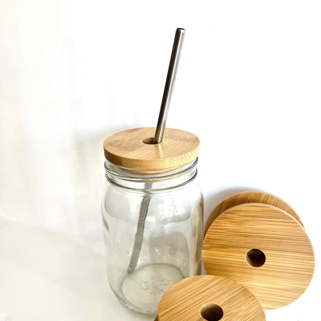 Bamboo Mason Jar Lid — Eco Maniac Company