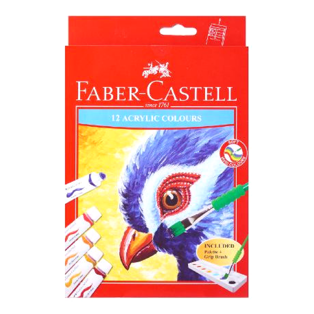  Faber  Castell  Acrylic  Colours set of 12  Craft Carrot