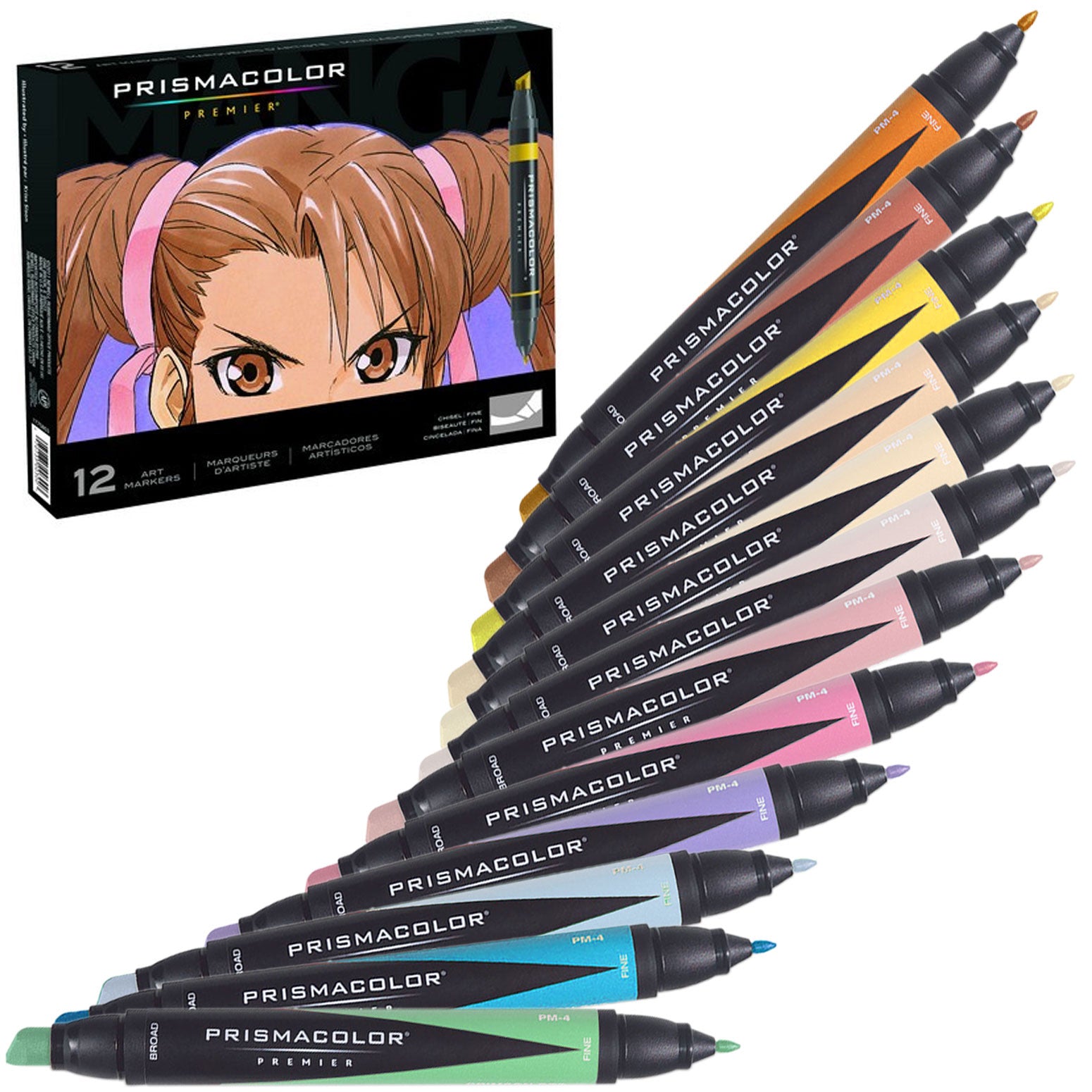 Prismacolor Manga Illustration Markers Set of 12 Craft Carrot