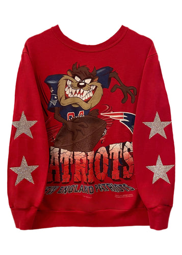 New England Patriots, NFL One of a KIND Vintage Hoodie with Crystal St –  ShopCrystalRags