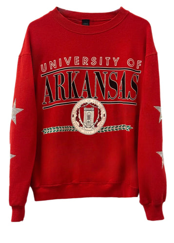 ShopCrystalRags University of Louisville, Cardinals, One of A Kind Vintage Sweatshirt with Crystal Star Design