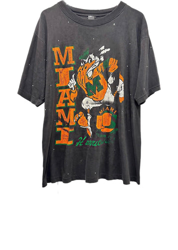 ShopCrystalRags Miami Marlins, MLB One of A Kind Vintage Tee with Overall Crystal Design