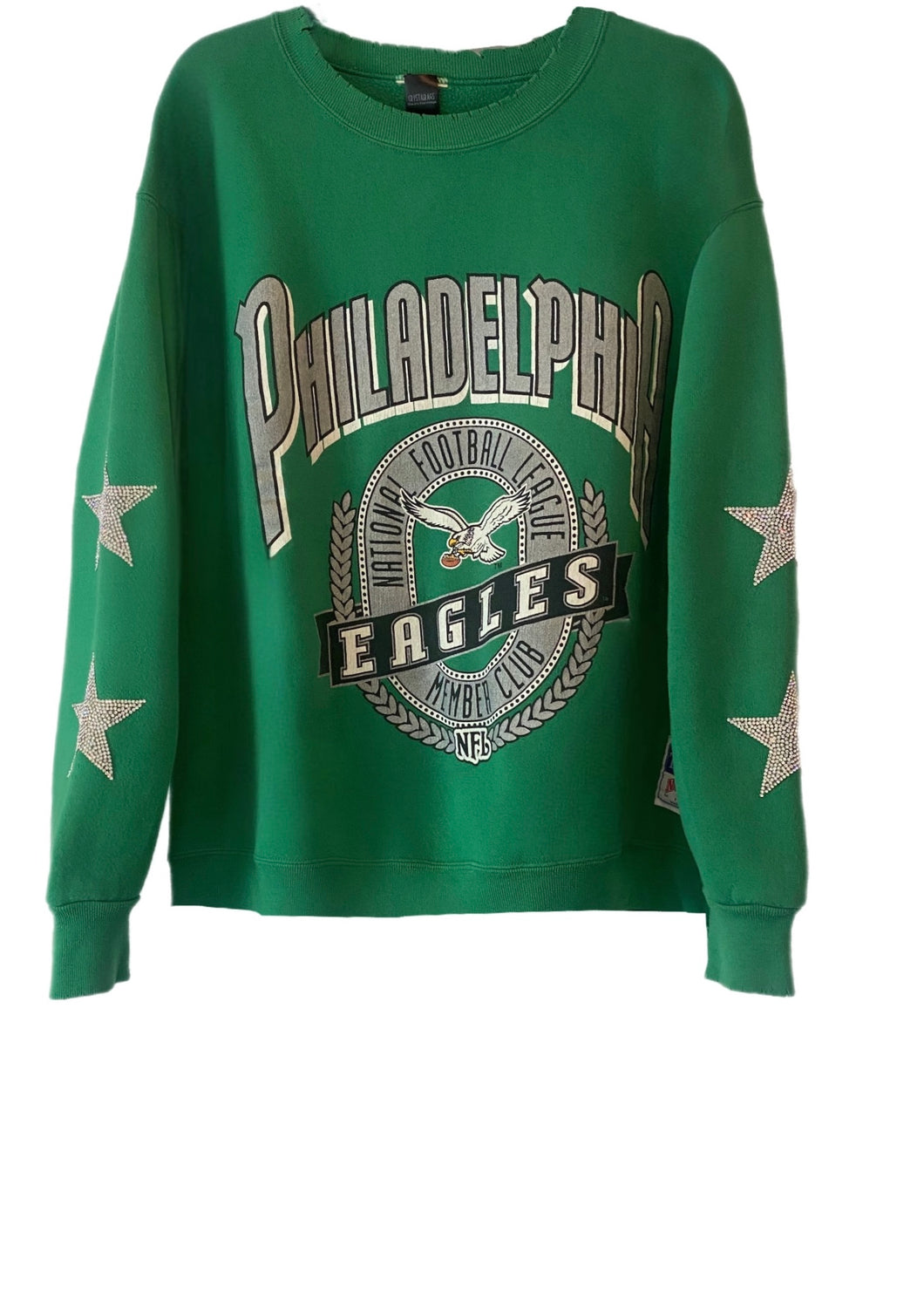 vintagegallaggers Vintage Philadelphia Eagles Sweatshirt Crewneck Blue Crop Sweater Size S