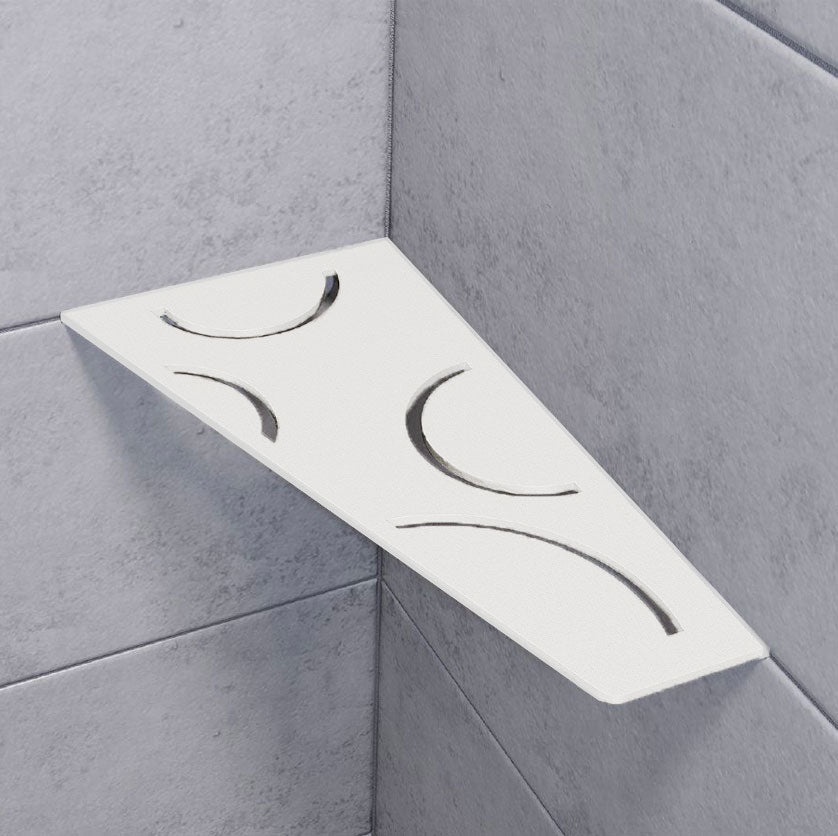 Schluter Shelf E Pentagonal Curved Corner (Brushed Stainless Steel) –  Custom Flooring Centres