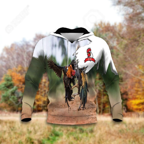 Rooster During Fighting Ntlg Personalized Name Unisex 3d Hoodie