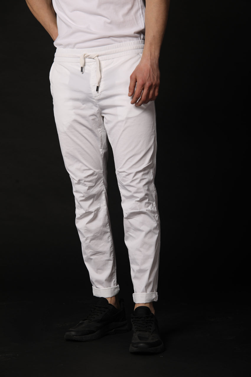 John pantalone chino uomo in cotone e nylon limited edition carrot fit ①