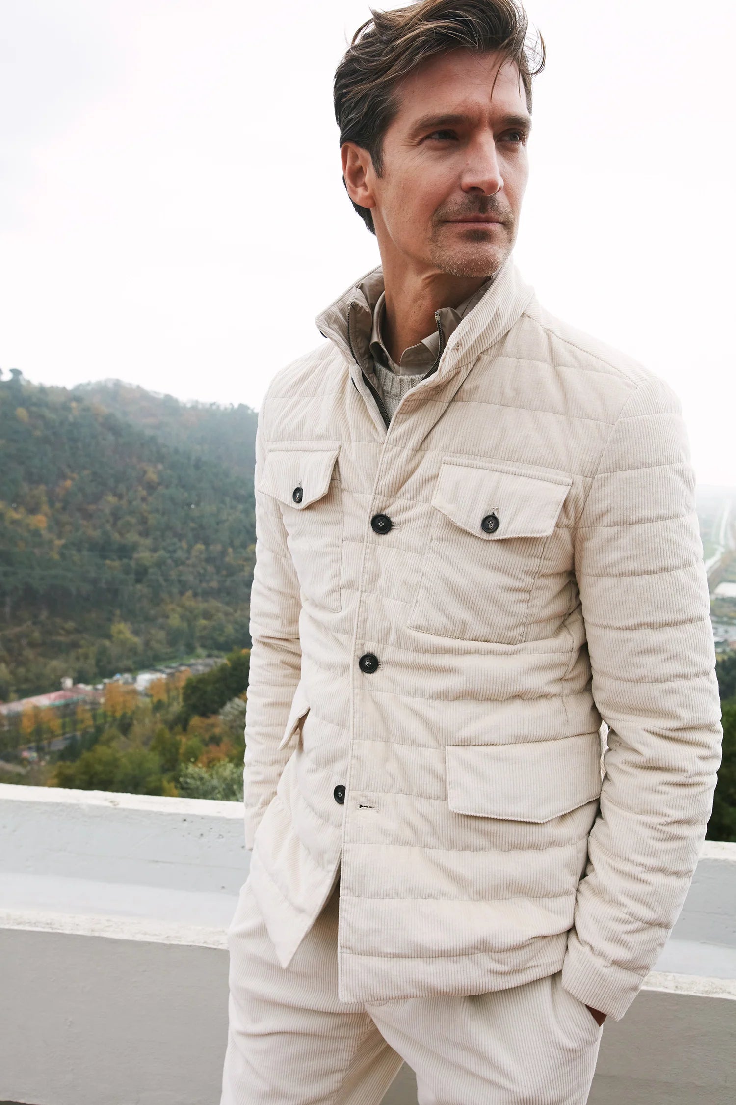 Space Field Jacket da uomo con imbottitura removibile