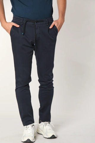 pantalone chino uomo in jersey active extra slim modello milano jogger travel di mason's