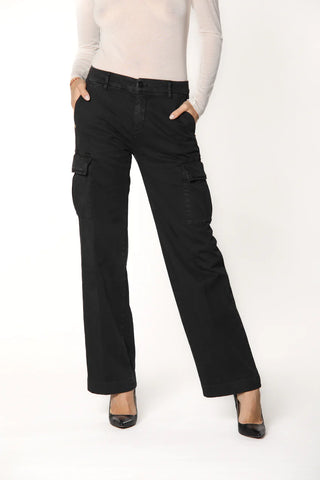 pantalon cargo femme en gabardine modèle victoria de mason's