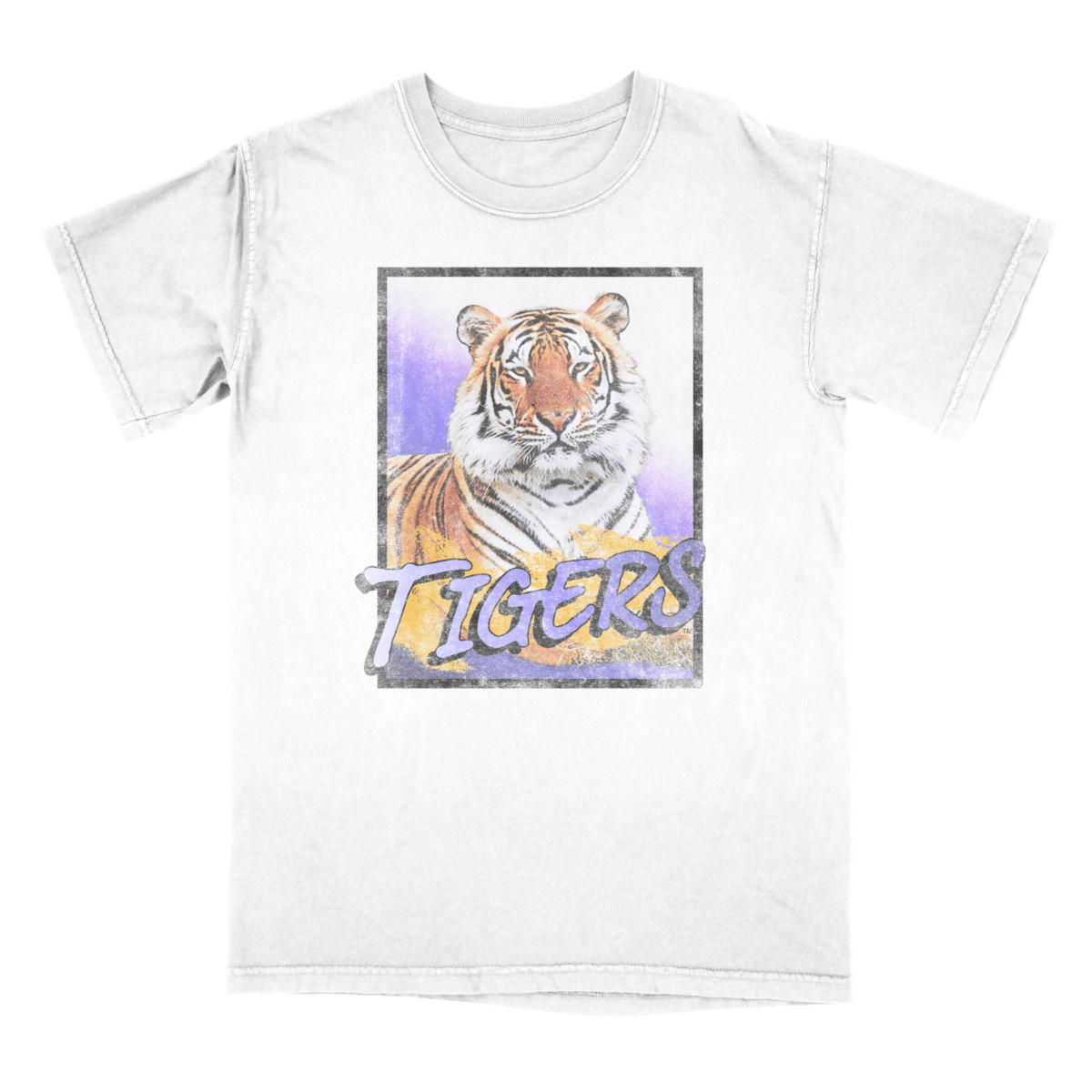 Tigers Distressed Letters PNG Files Retro Vintage Print Shirt