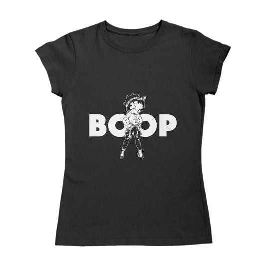 Women's Betty Boop Brazil Soccer Badge T-shirt - Athletic Heather