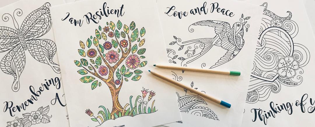 Mindful colouring activity to help with grief