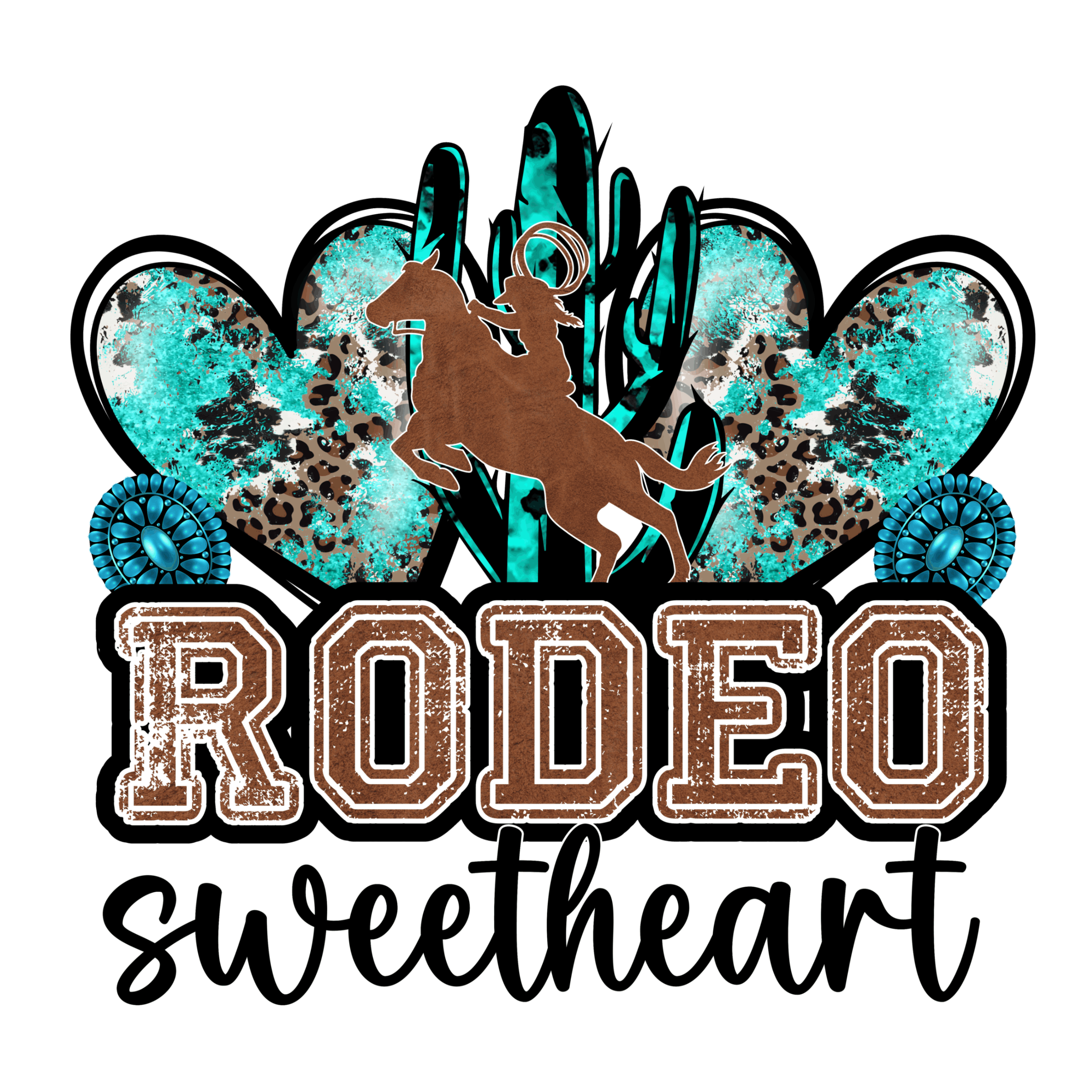 Rodeo sweetheart Horses Animals Ready To Press Dtf Transfers