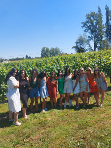 Fraser Valley Wine Tour Group in the Vines