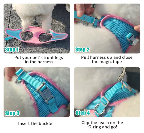 Aiitle step in breathable air mesh dog harness