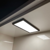 Nero LED Flat Cabinet Panel Light, Diffused, Natural or Warm White, Matte Black, Rectangle