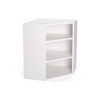 Duracab, Flat-Pack Diagonal Corner Wall Cabinet Unit, 600x600mm, White