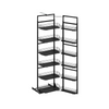 Telescopic Twin Larder Pantry Unit with Wooden Bottom Baskets, 1850-2000mm, To Suit 600mm, Anthracite or Chrome