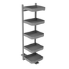 Romana Larder Unit, 5x Solid Base Baskets with Metal Sides, To Suit 300-400mm Cabinet, Anthracite