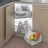 Nuvola Corner Pull Out Shelving Unit, To Suit 800-1000mm, Polished Chrome, Universal