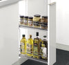 2-Tier Bottle Rack Storage Basket, To Suit 150mm Cabinet, Polished Chrome, Soft Close