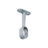 Oval Wardrobe Rail Centre Support, Polished Chrome