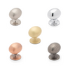 Camden, Knob Handle, Nickel-Copper-Chrome-Pewter-Brass, Centre Fixing