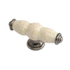 Winchester T Bar, Knob Handle, Antique-Cream-White-Pewter, Centre Fixing